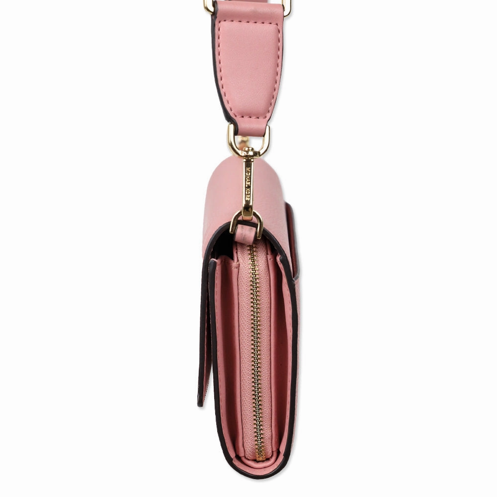 Michael Kors Jet Set Large Pink Leather Crossbody Bag