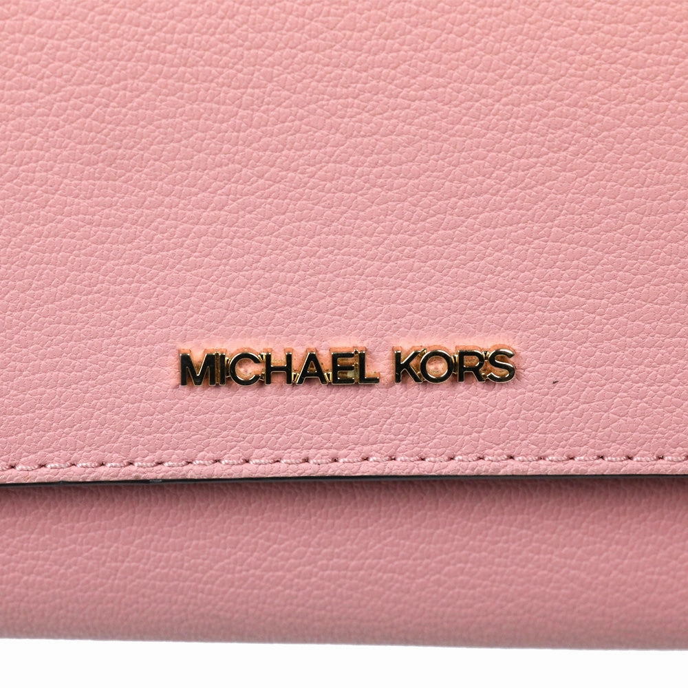 Michael Kors Jet Set Large Pink Leather Crossbody Bag