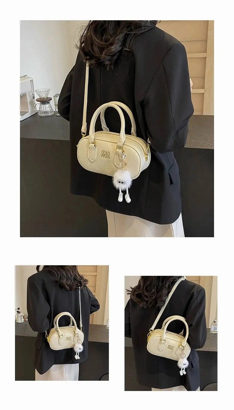 MIN MIN Women Leather Crossbody Bag Without Keychain 407