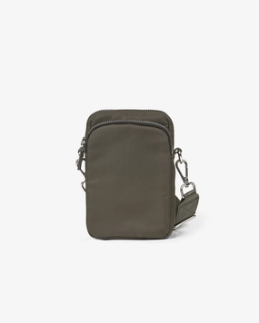 Mini Compact Silver Logo Band Crossbody Bag
