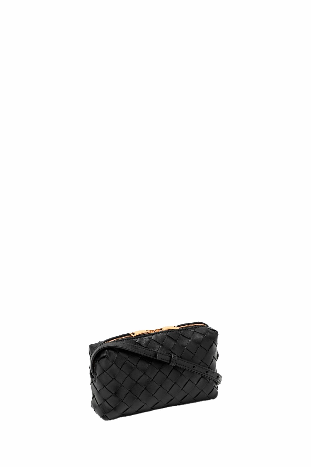 Mini Crossbody Bag In Woven Leather