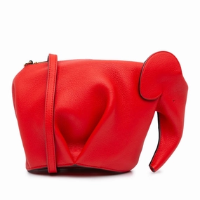 Mini Leather Elephant Crossbody