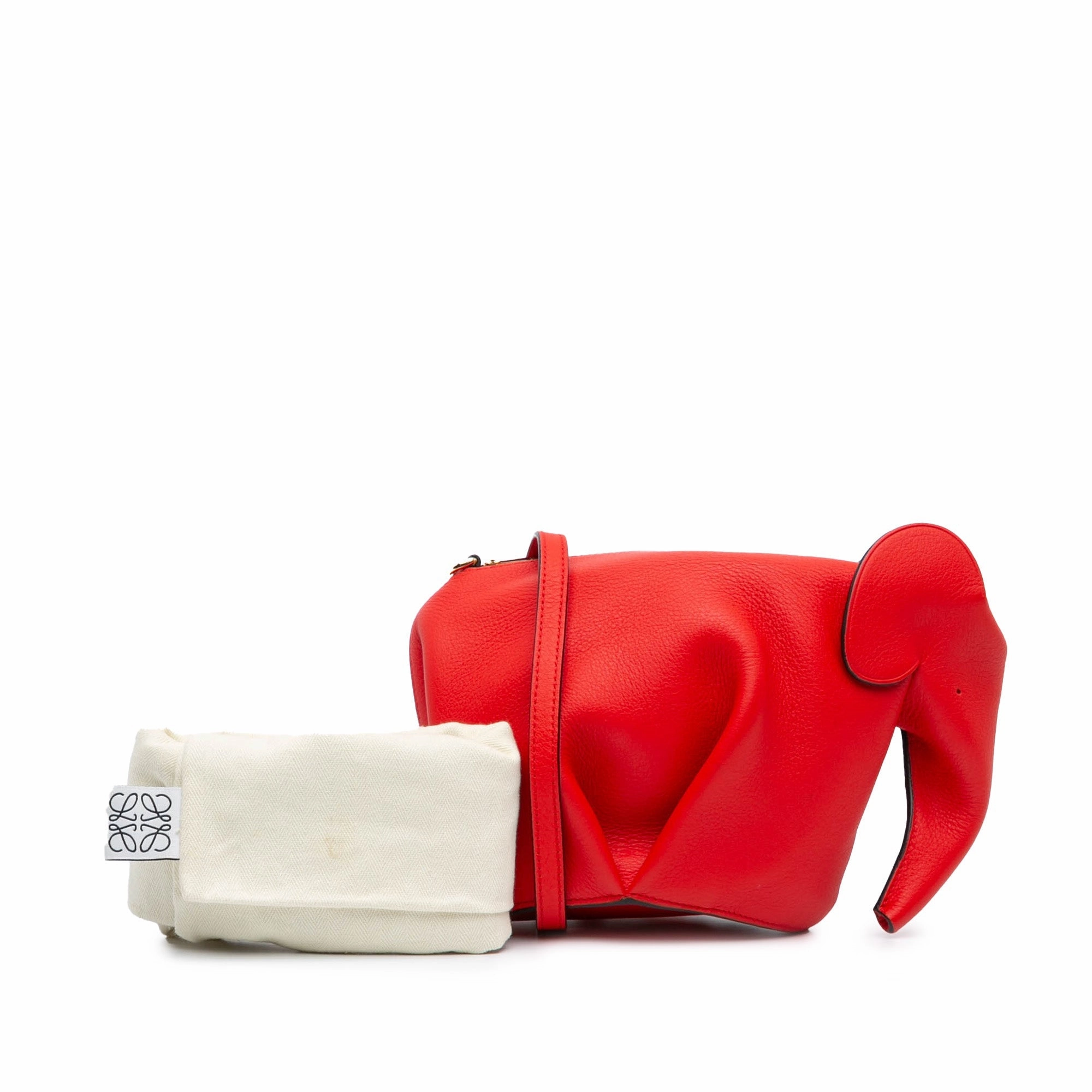 Mini Leather Elephant Crossbody