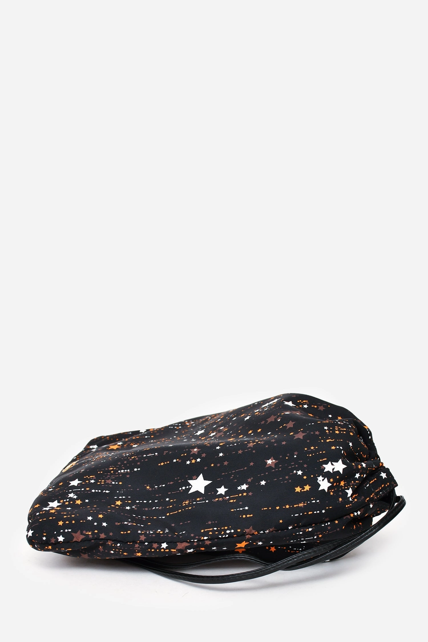 Miu Miu Black/Brown Star Printed Drawstring Pouch