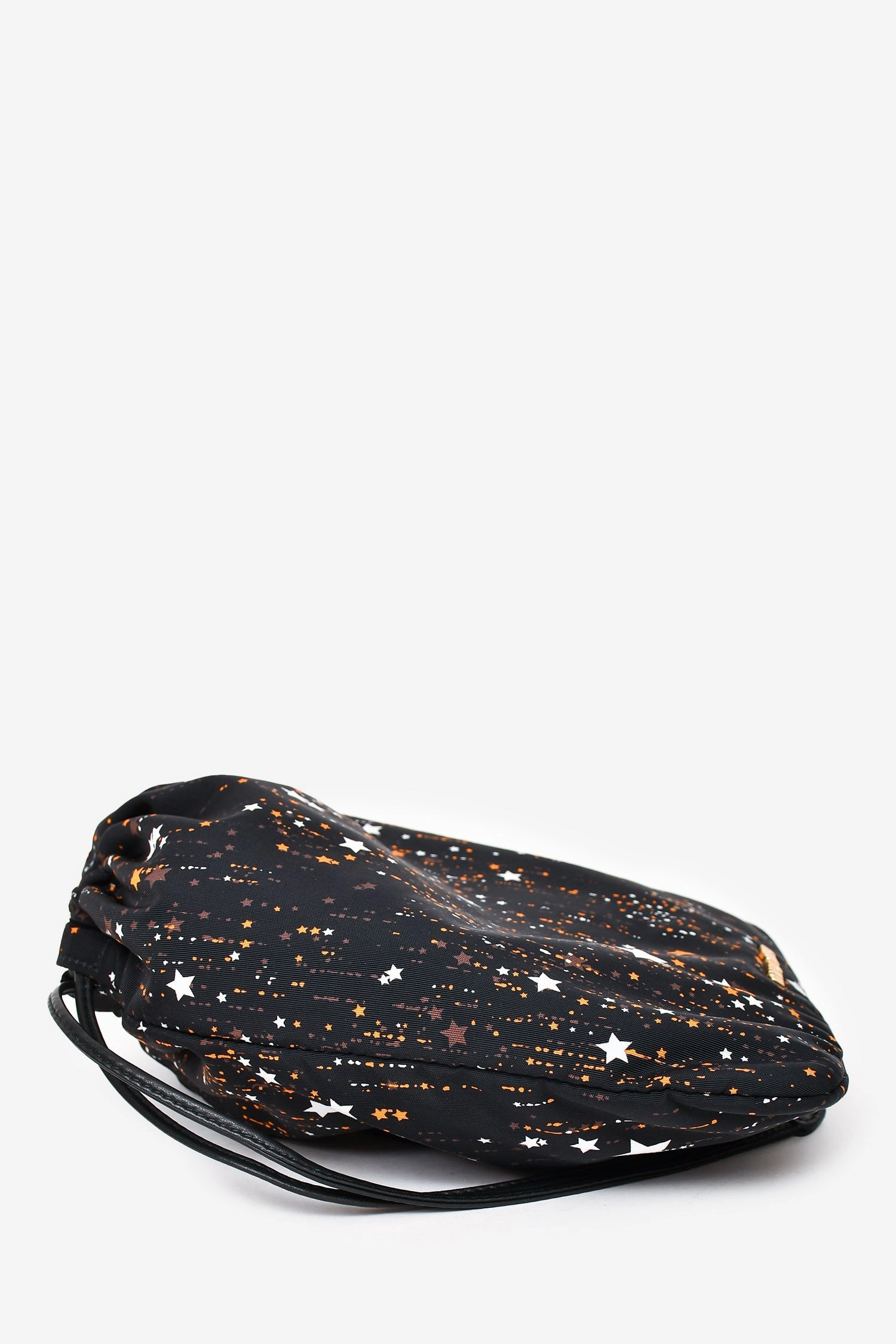 Miu Miu Black/Brown Star Printed Drawstring Pouch