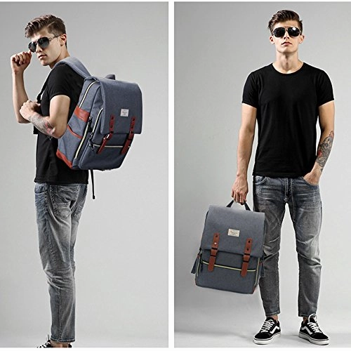 Modoker Vintage Laptop Backpack for Women Men,School College Backpack with USB Charging Port