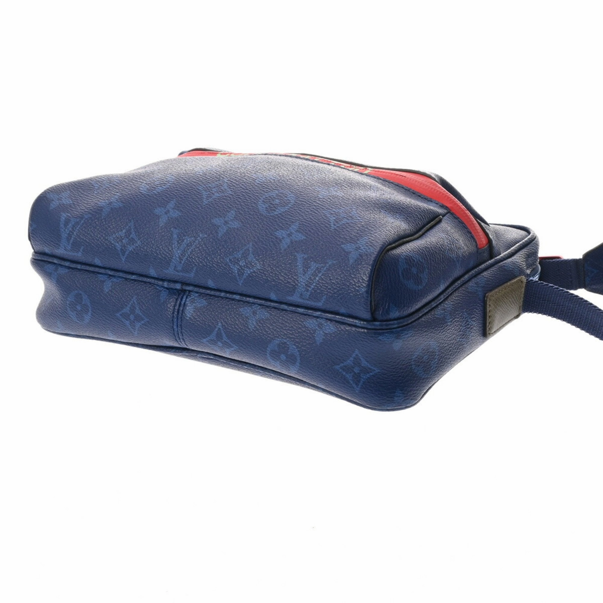 Monogram Denim Blue Crossbody Bag