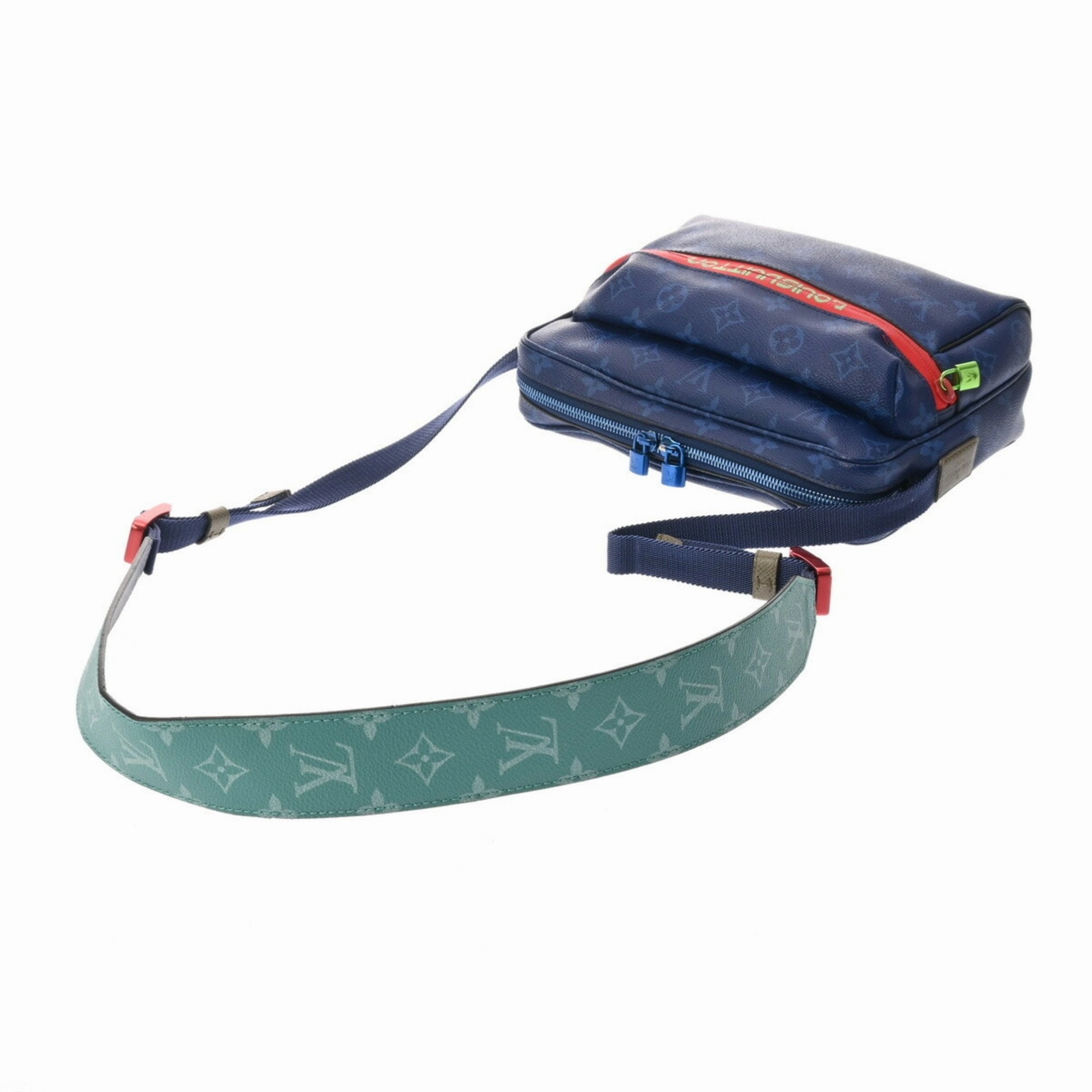 Monogram Denim Blue Crossbody Bag