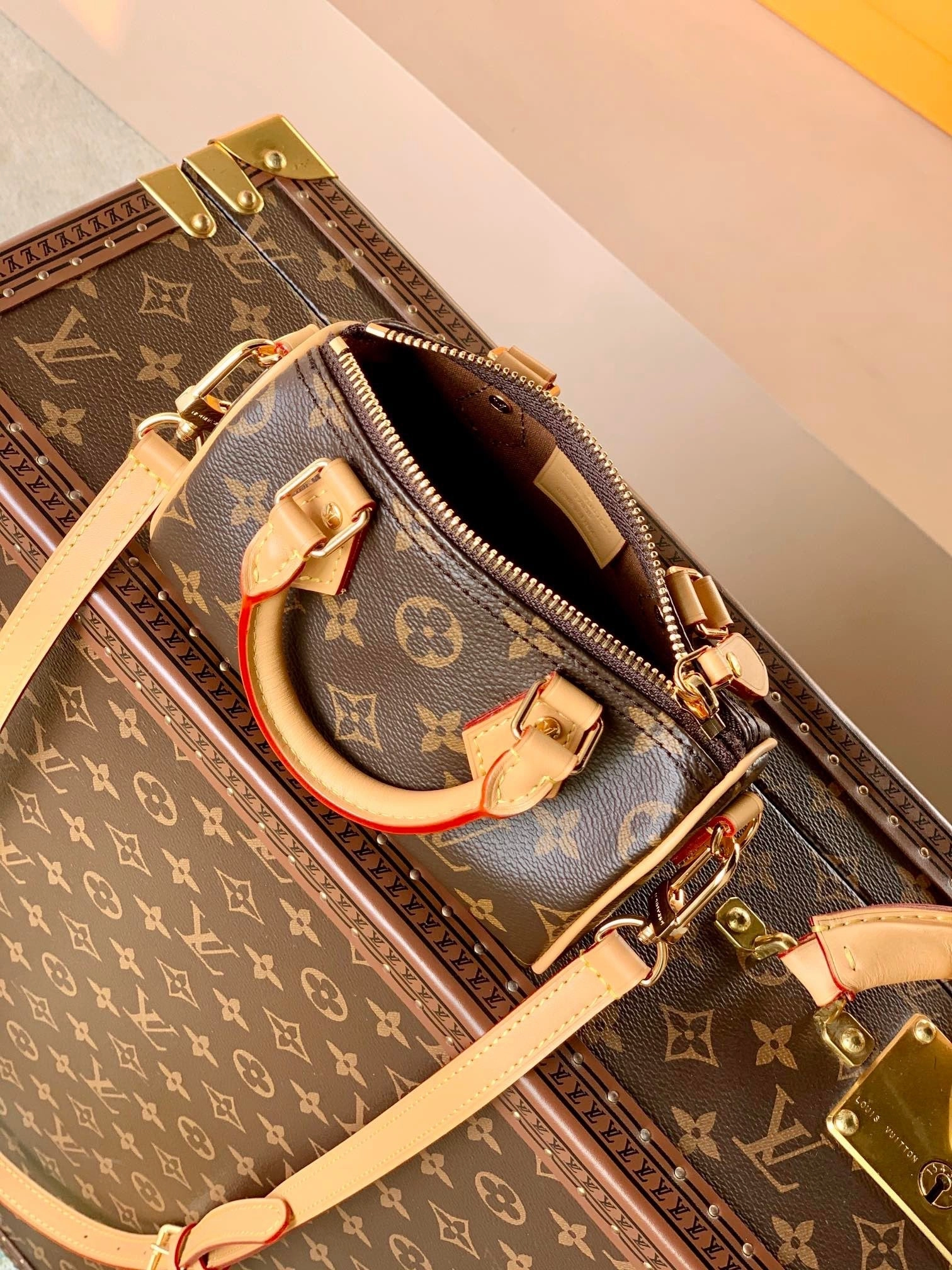 Monogram Nano Speedy Leather Crossbody Bag for Women
