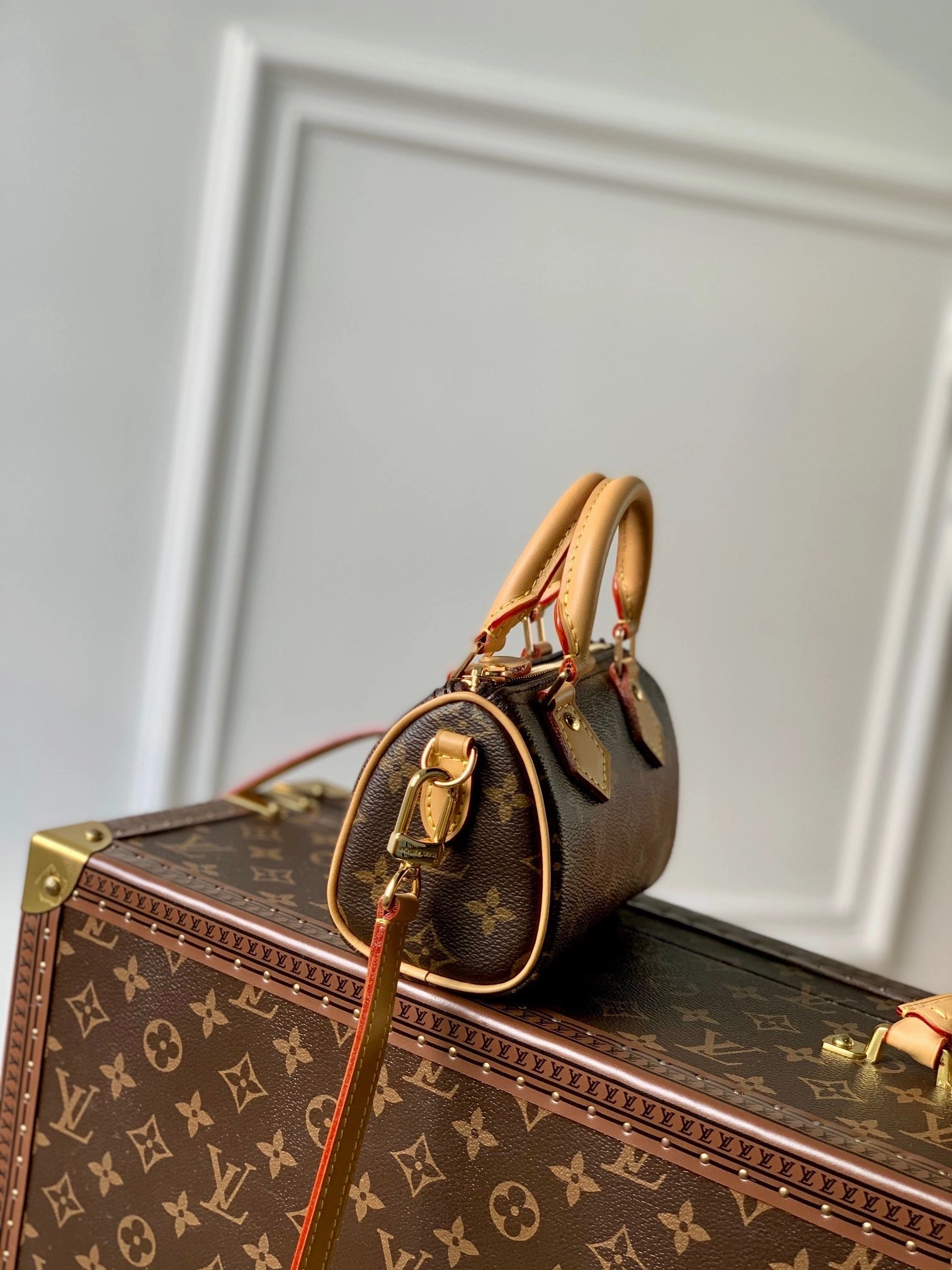 Monogram Nano Speedy Leather Crossbody Bag for Women