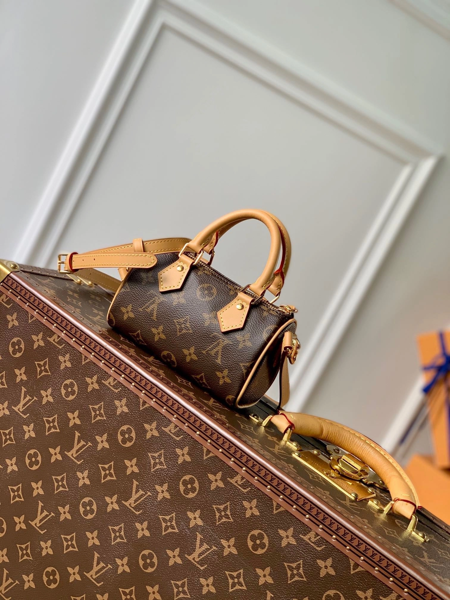 Monogram Nano Speedy Leather Crossbody Bag for Women