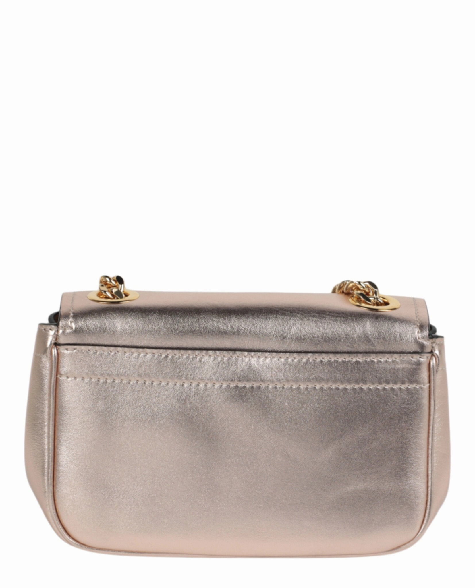 Moschino Metallic Leather Crystal-Embellished Logo Crossbody Bag 7442-8011-1225