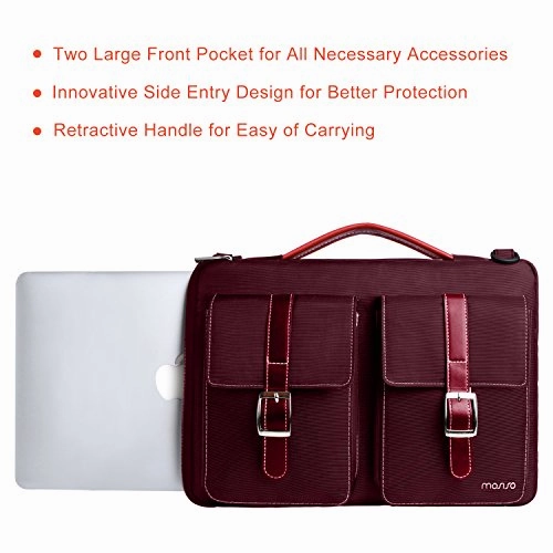 MOSISO 360 Protective Laptop Shoulder Bag Compatible 13-13.3 Inch MacBook Pro, MacBook Air with