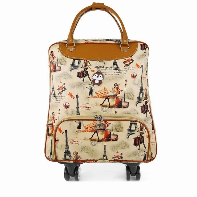 Mulheres Saco Da Bagagem De Rolamento, Cabine Mala De Viagem, Caixa Do Trole Leve, Moda-Carry Ons