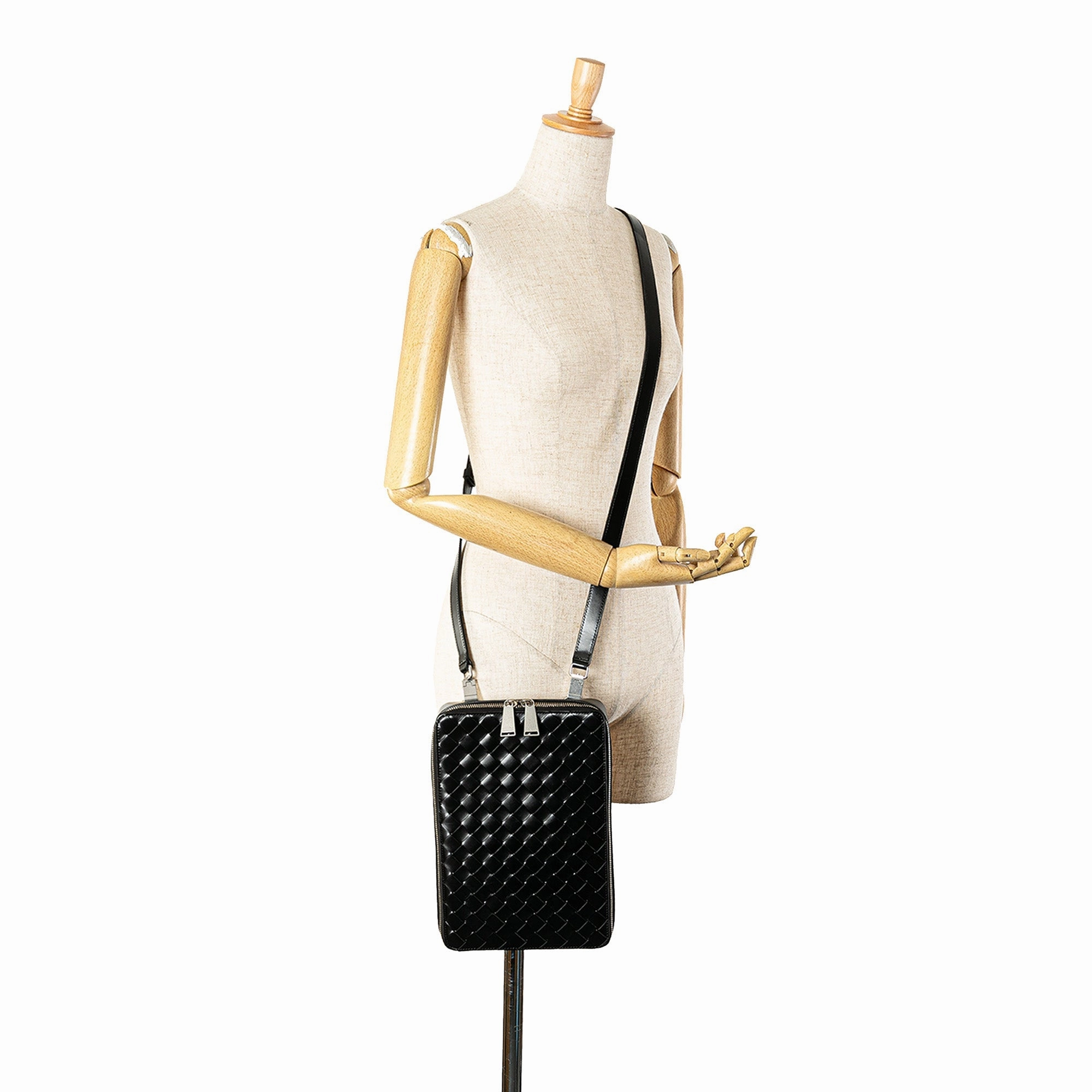 Nappa Intrecciato Zip Around Crossbody
