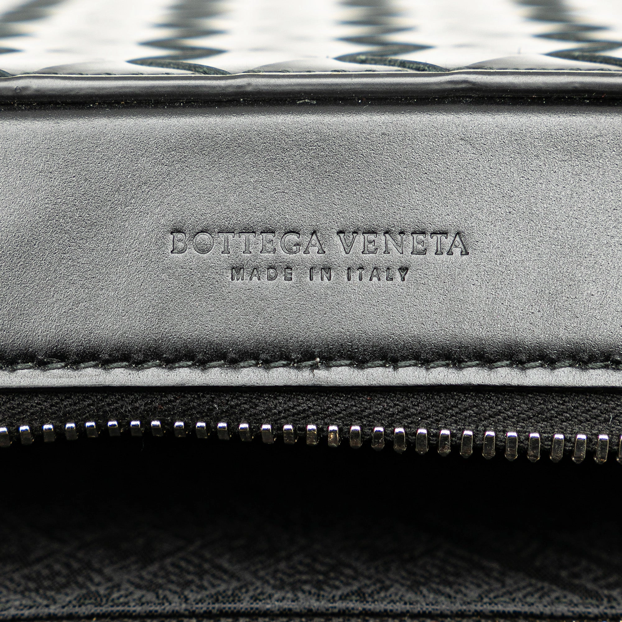 Nappa Intrecciato Zip Around Crossbody