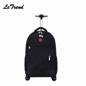 New Business Rolling Luggage Spinner Backpack Shoulder Travel Bag Casters Trolley Carry On Wheels