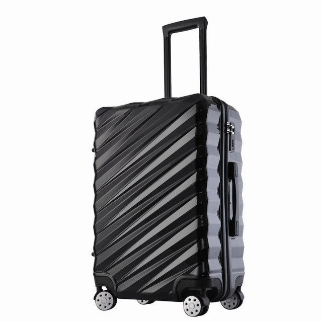 New Fashion Zipper Abs Pc Case Rolling Luggage Spinner Suitcases Wheel 20 Inch Business Carry On