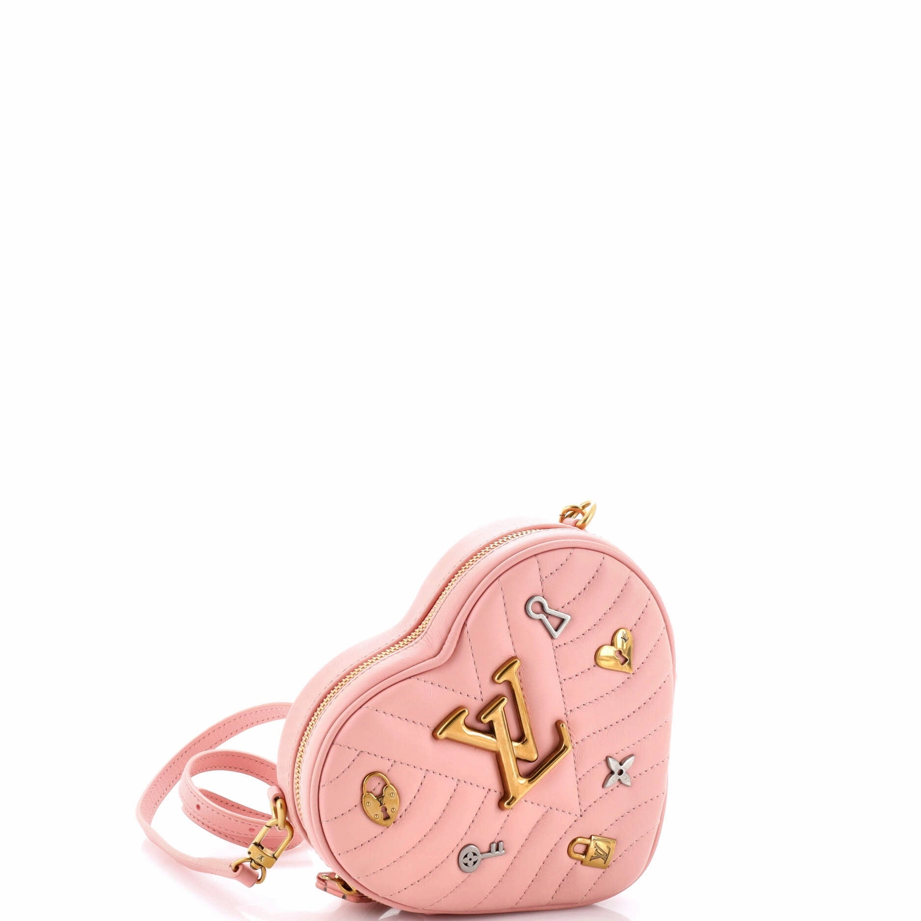 New Wave Heart Crossbody Bag Limited Edition Love Lock Quilted Leather