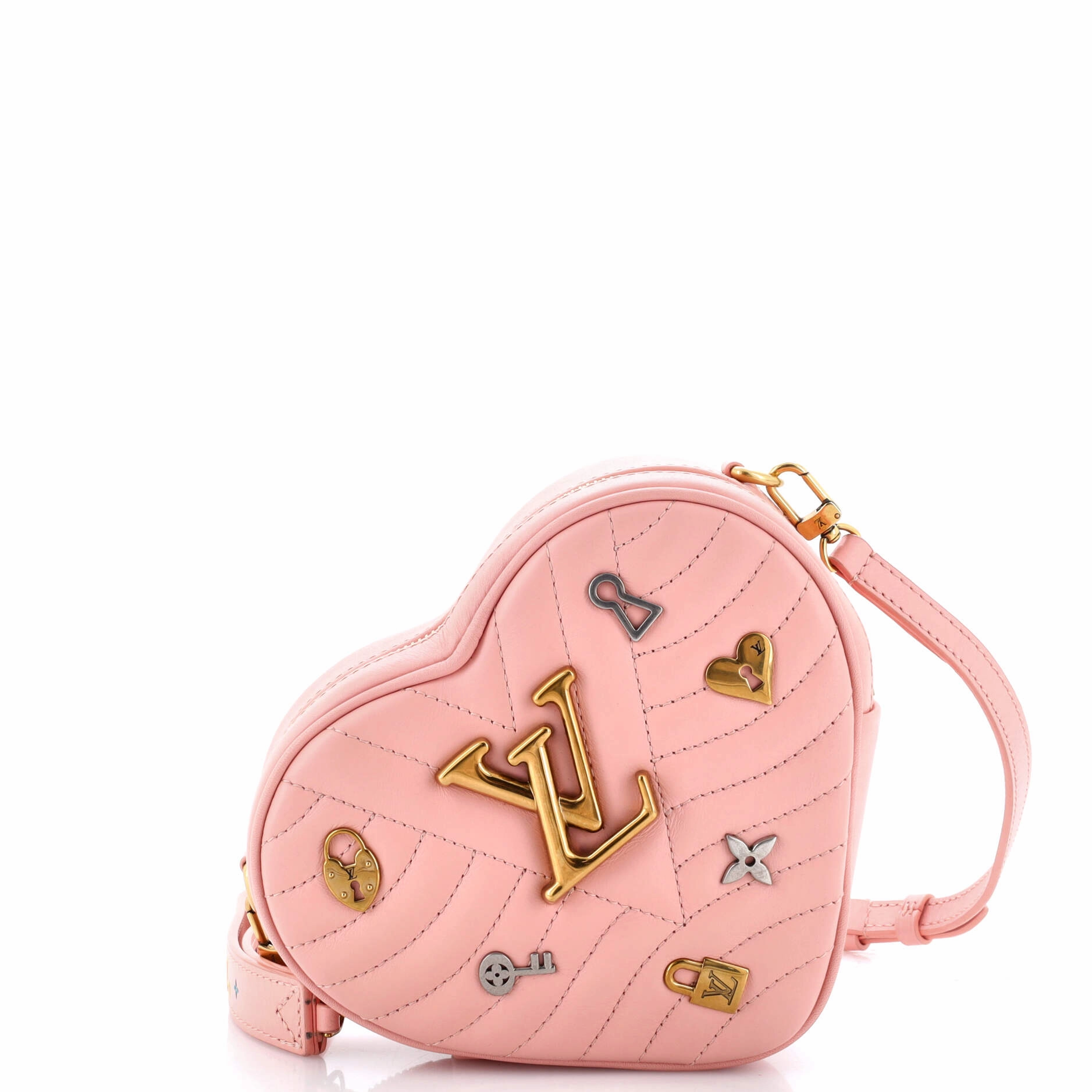 New Wave Heart Crossbody Bag Limited Edition Love Lock Quilted Leather