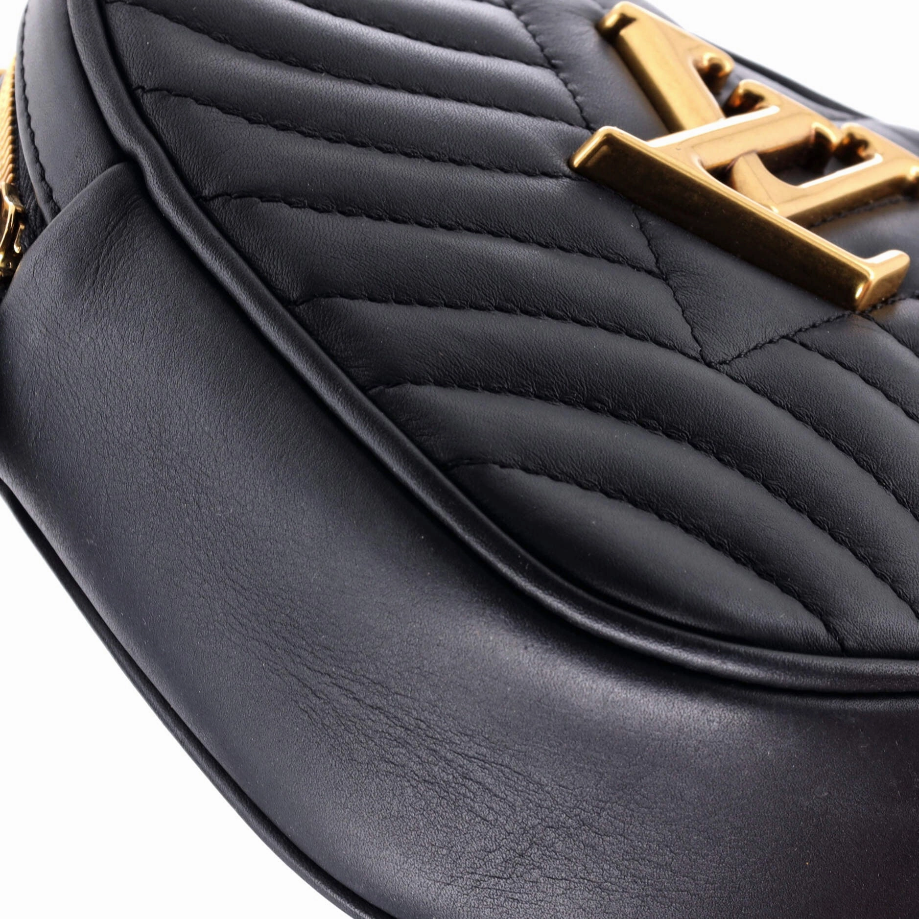 New Wave Heart Crossbody Bag Quilted Leather