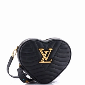 New Wave Heart Crossbody Bag Quilted Leather