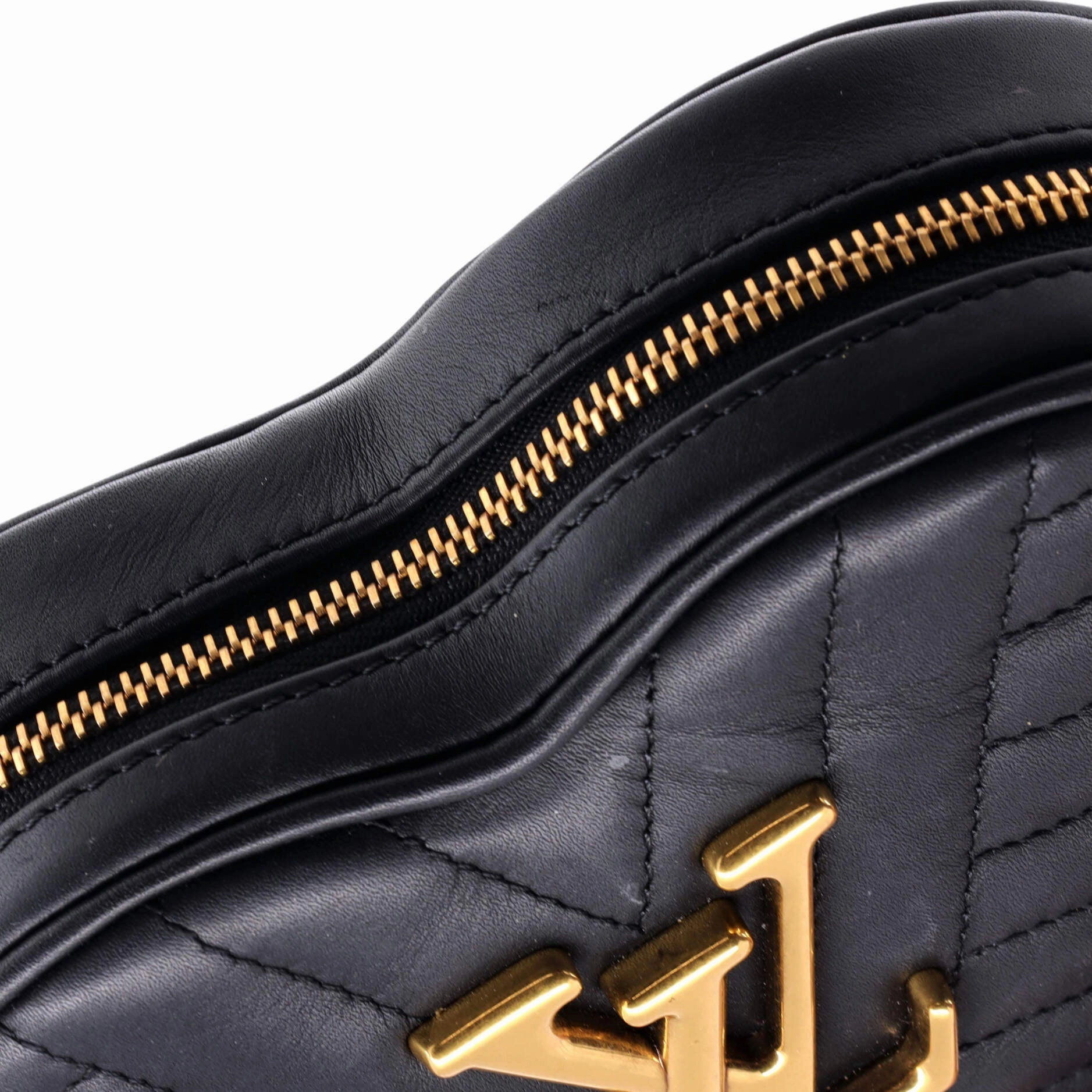 New Wave Heart Crossbody Bag Quilted Leather