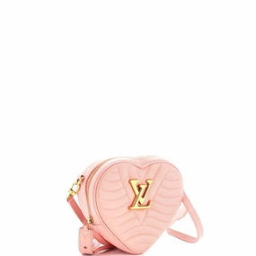 New Wave Heart Crossbody Bag Quilted Leather