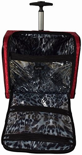 Nicole Miller Signature Quilt Under Seat Bag Carry On (Burgundy)
