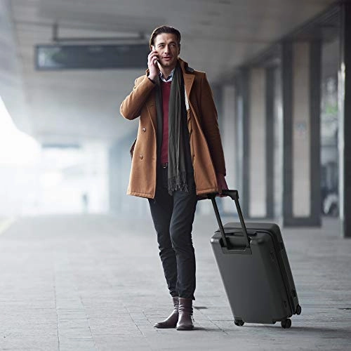 NINETYGO Carry on Luggage with Spinner Wheels, 22x14x9 Luggage, 100% PC Lightweight Hardside Suitcase with TSA Lock (20-inch Black)