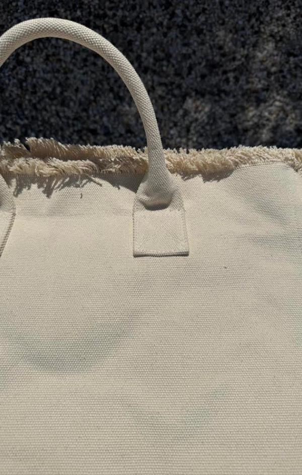 North Fork Beaded Letter Canvas Tote
