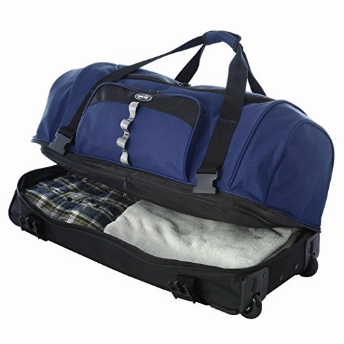 Olympia 30" Drop Bottom Rolling Duffel, Navy