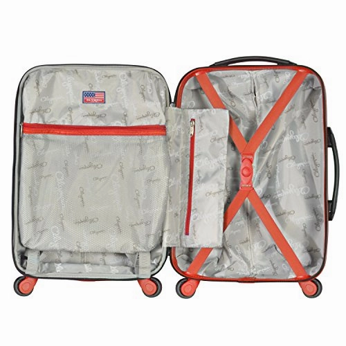 Olympia Apache Ii 21" Carry-on Spinner, BLACK RED