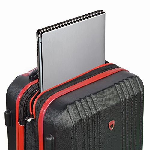 Olympia Apache Ii 21" Carry-on Spinner, BLACK RED