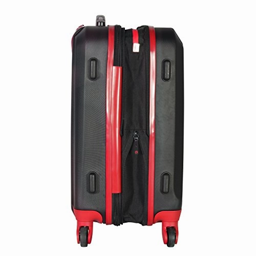 Olympia Apache Ii 21" Carry-on Spinner, BLACK RED