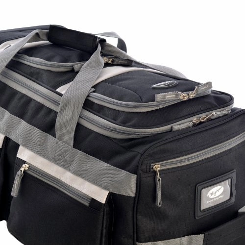 Olympia Luggage 22" 8 Pocket Rolling Duffel Bag, Black, One Size