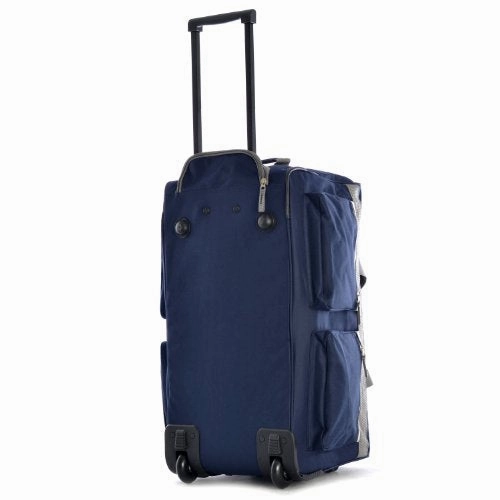 Olympia Luggage 29" 8 Pocket Rolling Duffel Bag, Navy, One Size