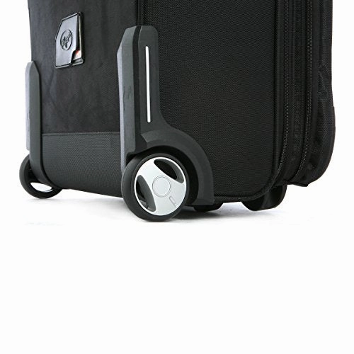 Olympia Luggage Deluxe Rolling Overnighter,Black,One Size