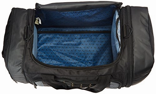 ORIGINAL PENGUIN Weekender Duffel Luggage Bag for Men, Black/Grey Crosshatch, One Size
