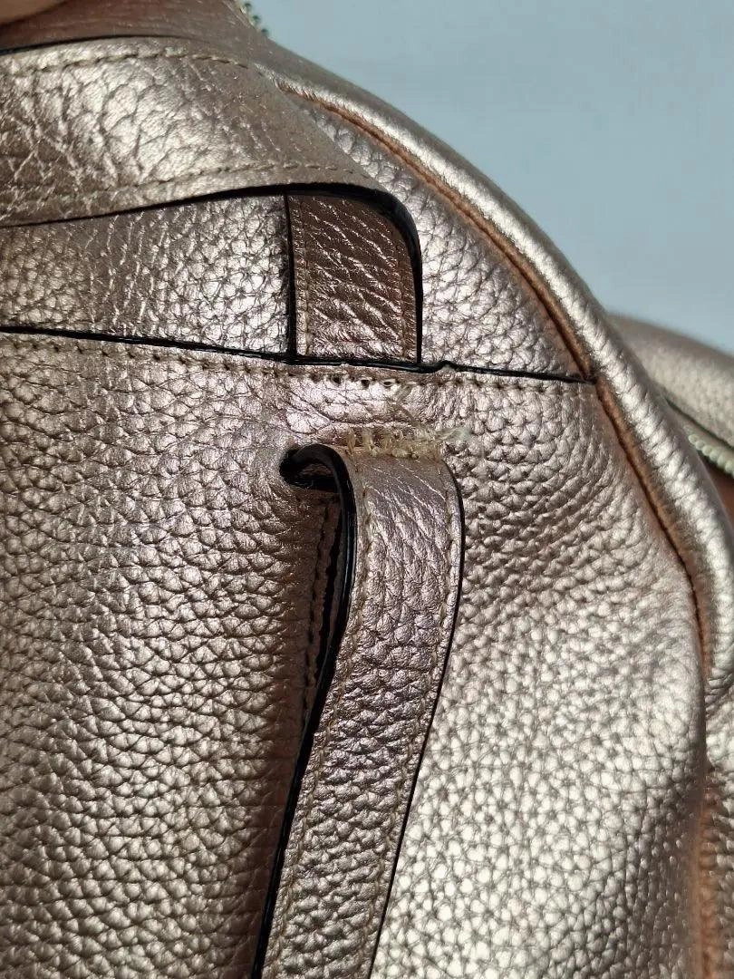 Oroton Pebble Leather Rose Gold Backpack