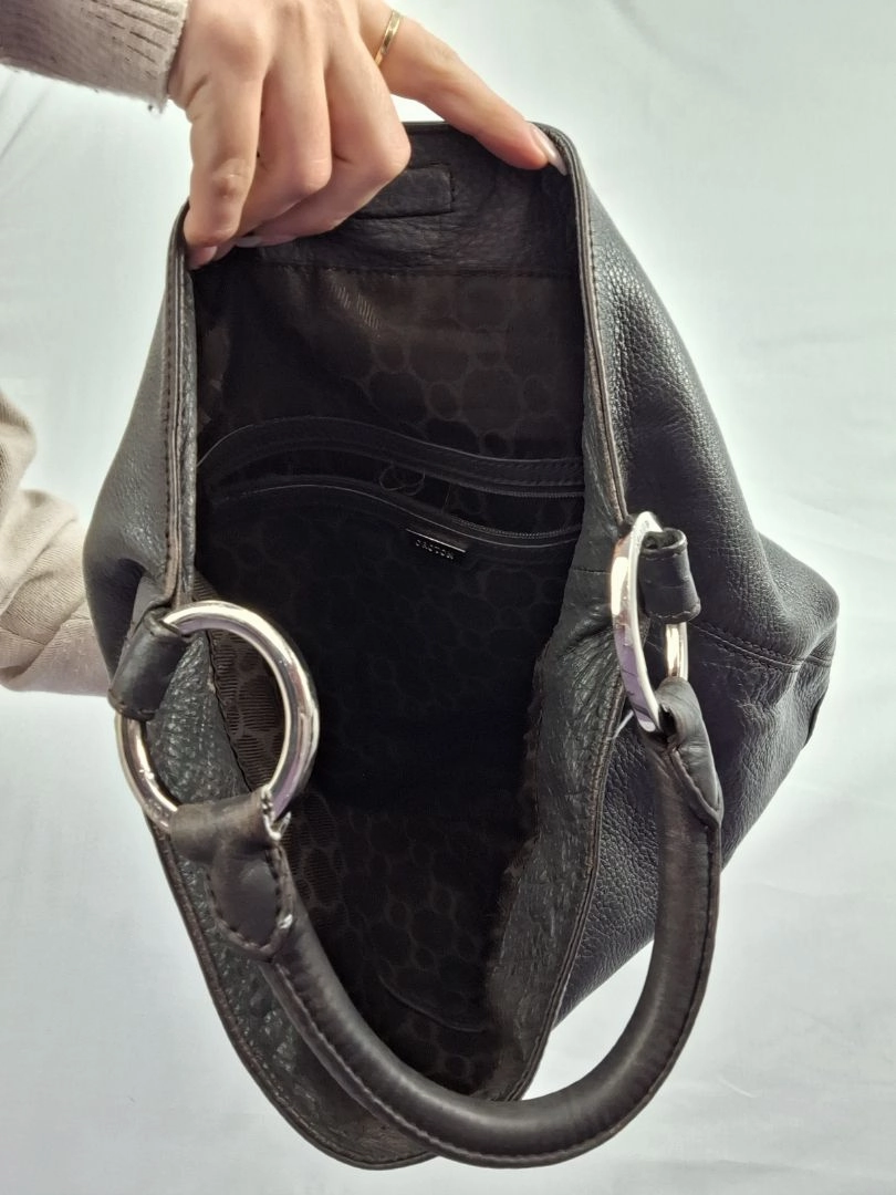 Oroton Soft Brown Leather Hobo Style Bag