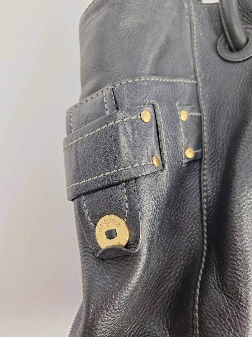 Oroton Soft Pebble Leather Eyelet Bag