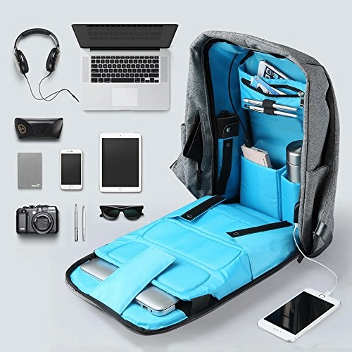 Oscaurt Business Travel Backpack, Laptop Backpack College School Bookbag With Usb Charging Port For