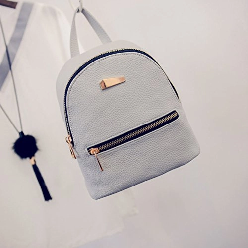 Oulii Fashion Causal Backpack Travel Handbag Mini School Bags Daypack For Lady Girls (Grey)