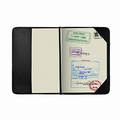 Passport Holder Cute Shih Tzu Travel Genuine Leather Wallet Cover Case for Womens Mens Kids