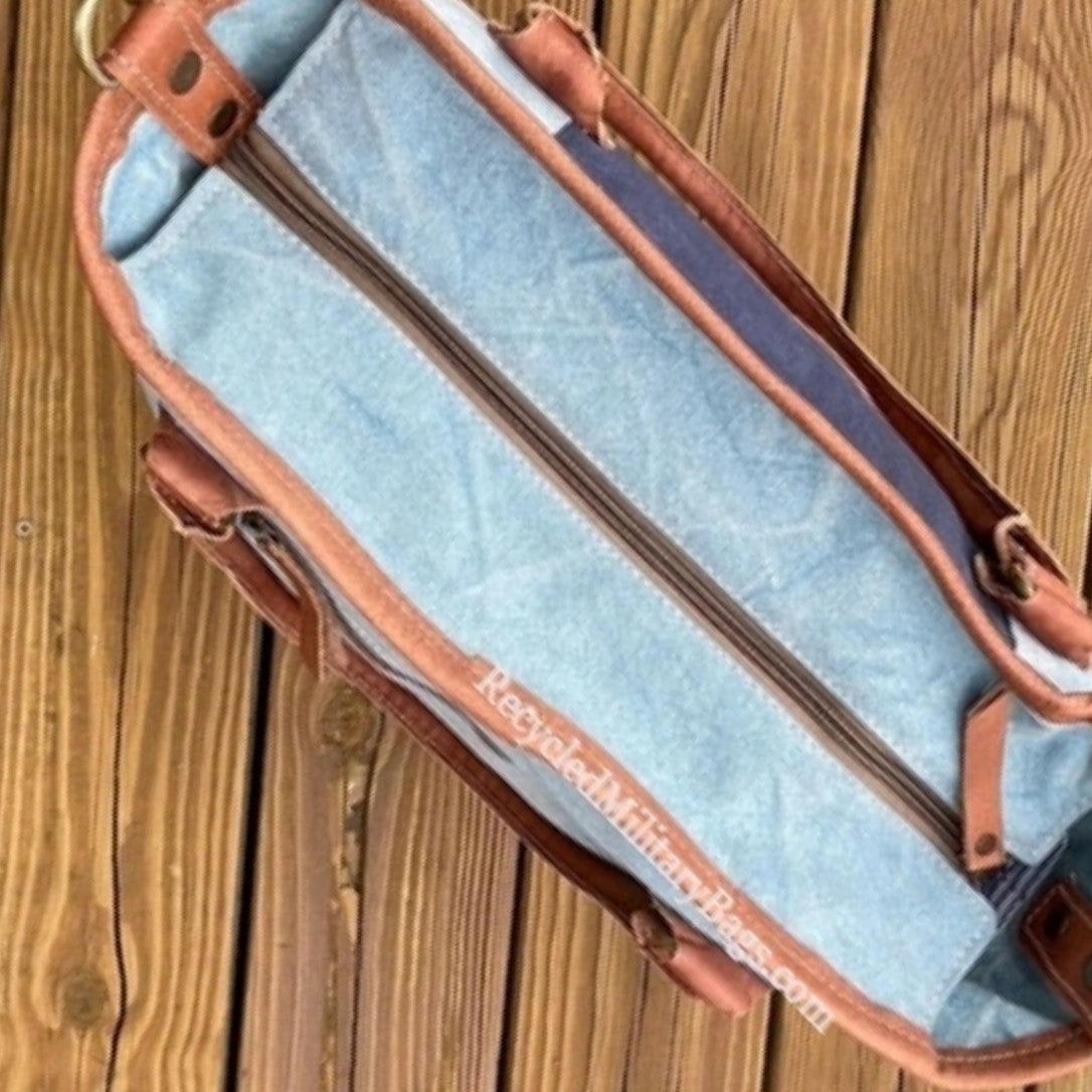 Patriotic USA Blue Sustainable Canvas Tote or Purse