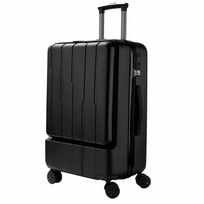 Pc   Abs Business Rolling Luggage Front Open Computer Bag Male Boarding Chassis Women'S Suitcase 24