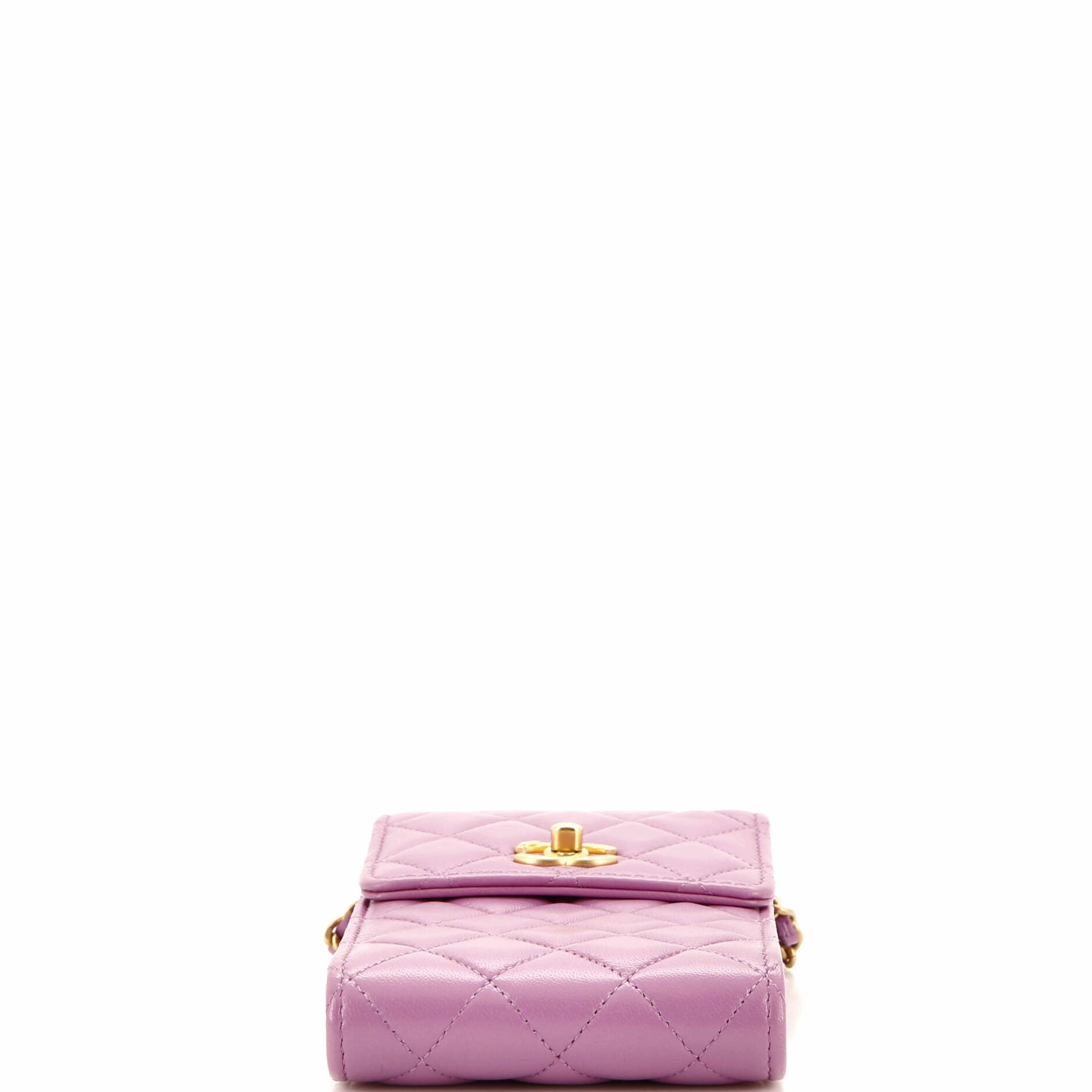 Pearl Crush Phone Holder Crossbody Bag Quilted Lambskin