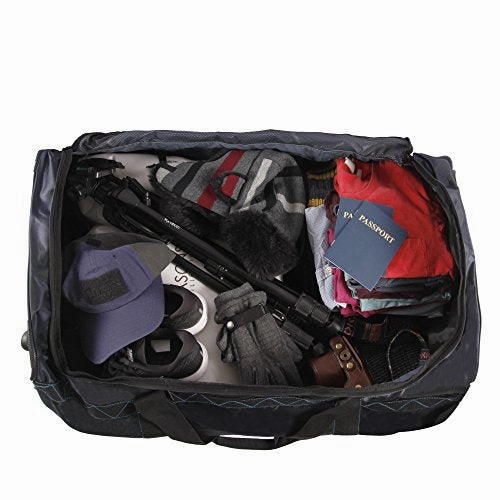 Perry Ellis Men'S Extra Large 35" Rolling A335 Duffel Bag, Navy/Blue, One Size