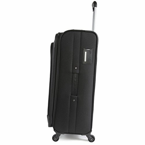 Perry Ellis Men'S Tribute Carry On/Check In Spinner Luggage Set, Black
